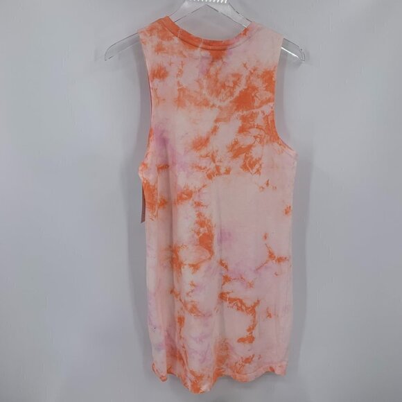 Spiritual Gangster Muscle tank knit sleeveless dress tie dye pink orange new M - Picture 4 of 5